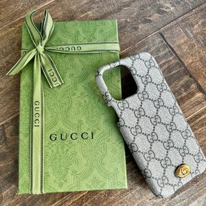 Authentic Gucci iPhone 13 Pro Max Phone Case - Like New with Box + Tags